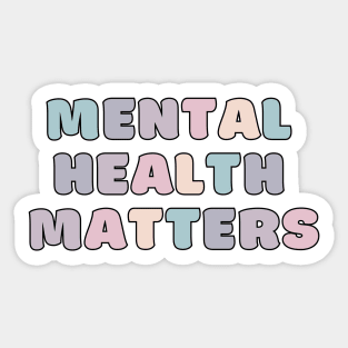 Mental Health Matters | Quote Koni French Grey Sticker